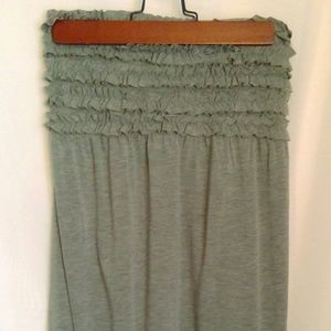 Gray strapless summer dress